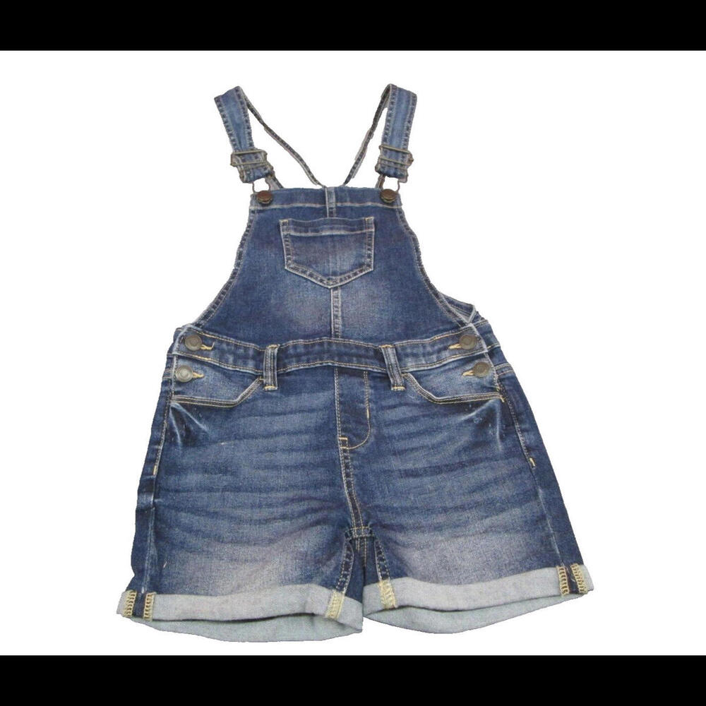 Kohls So Good For Life Womens Blue Denim Overall Shortalls Size 8